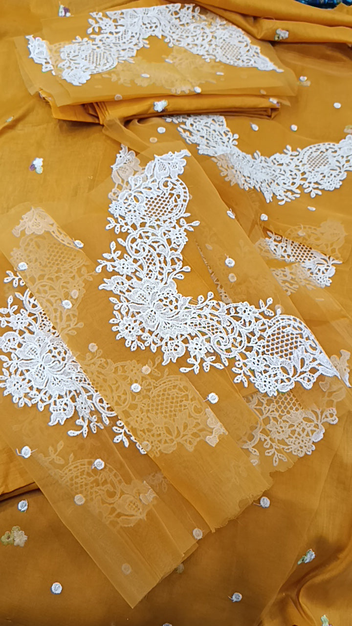 2pc Gulnaar orange lawn