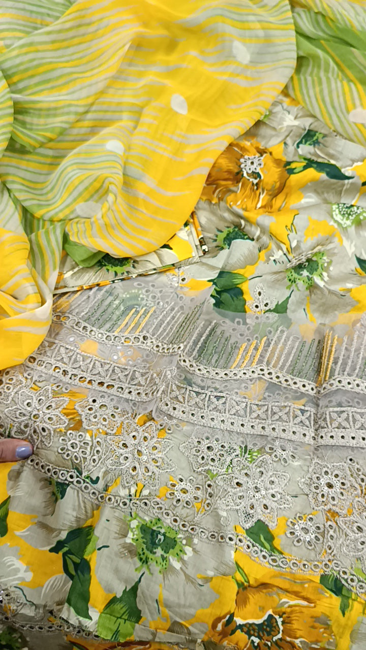 3pc baroque 5 million yellow lawn