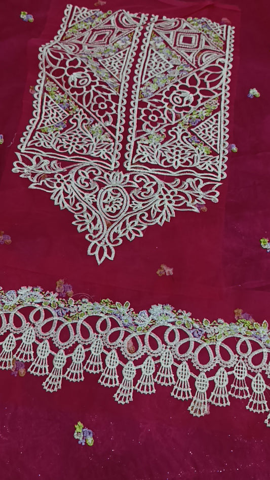 2pc neelofar shocking pink lawn