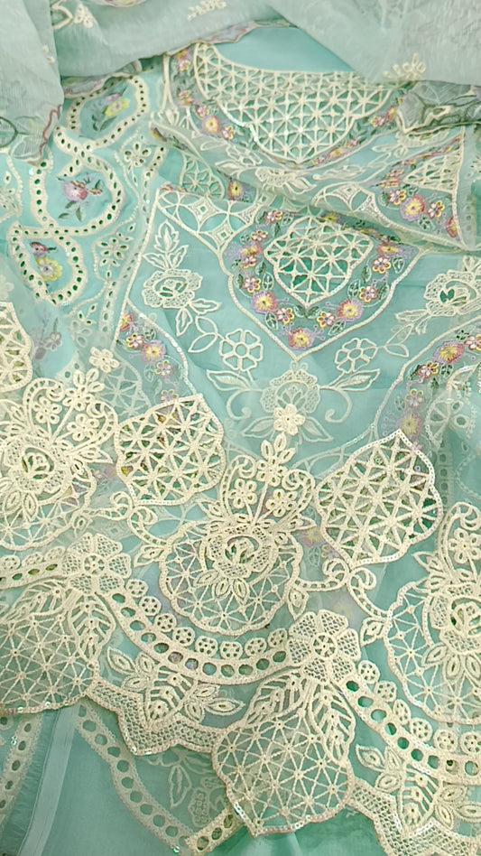 3pc Edwina sky blue lawn