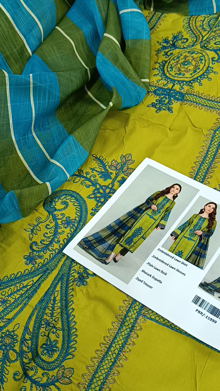 3pc Dhani nishoo lawn