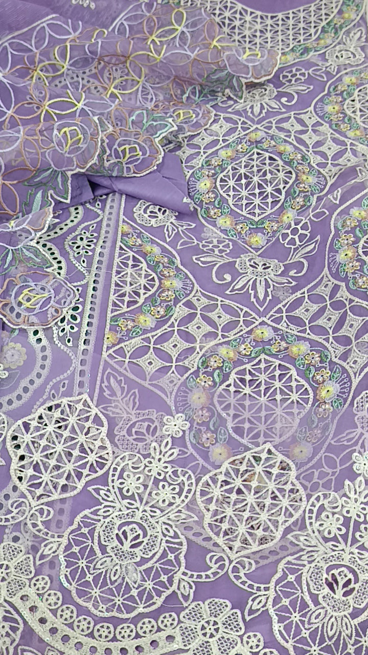 3pc Edwina lilac lawn