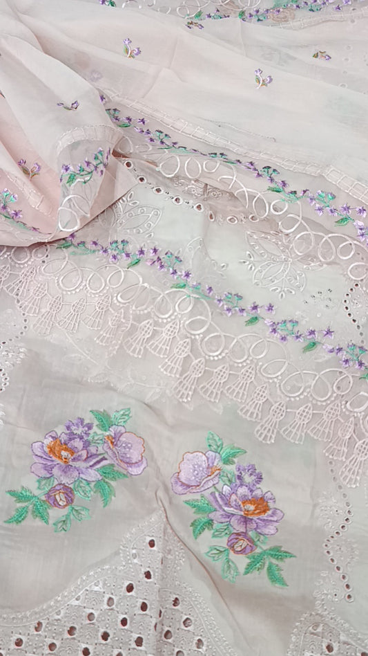 3pc baby pink emaan lawn