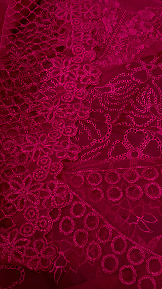 3pc kaviya duaptta pink lawn