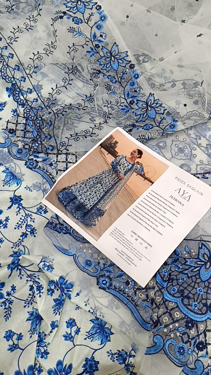 3pc  printed Faiza saqlain printed lawn