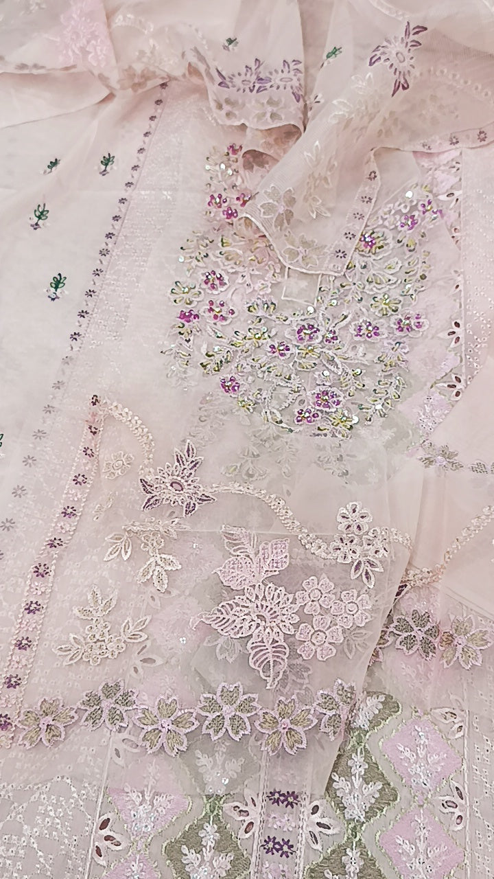 3pc powder pink emaan lawn