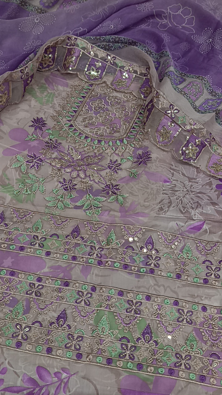 3pc minahil lilac lawn