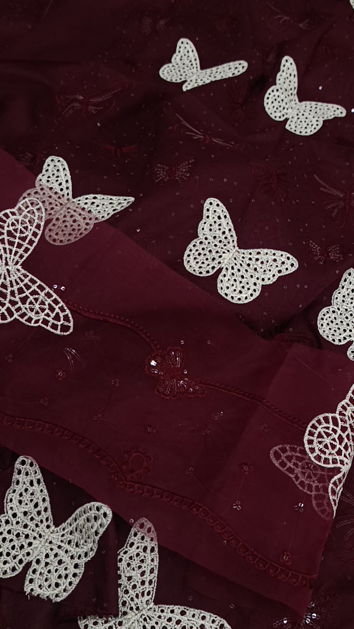 2pc titliiii maroon lawn