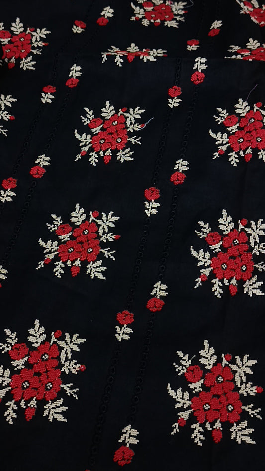 2pc black line chicken kari lawn