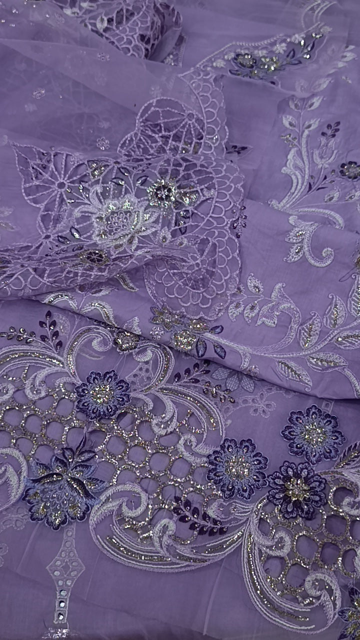 3pc Veronica lilac lawn