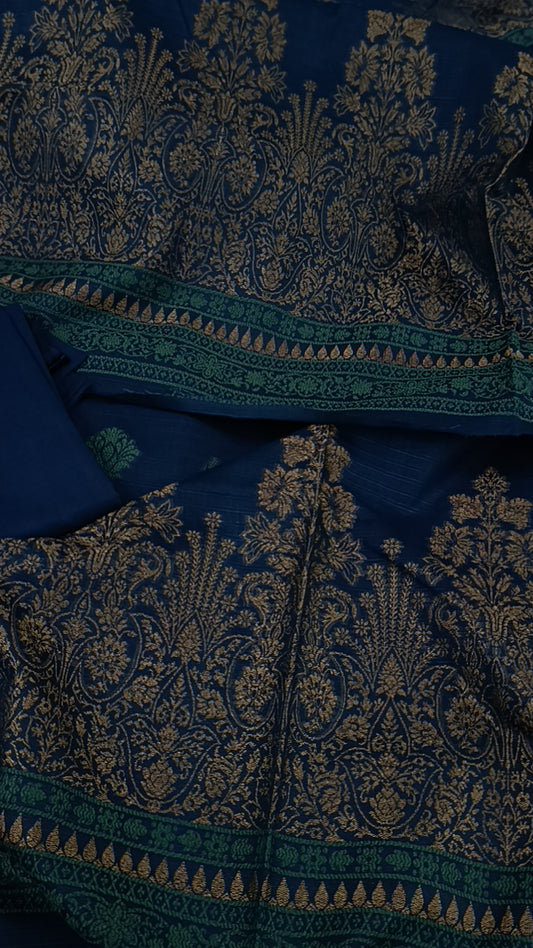 3pc zink jacquard lawn