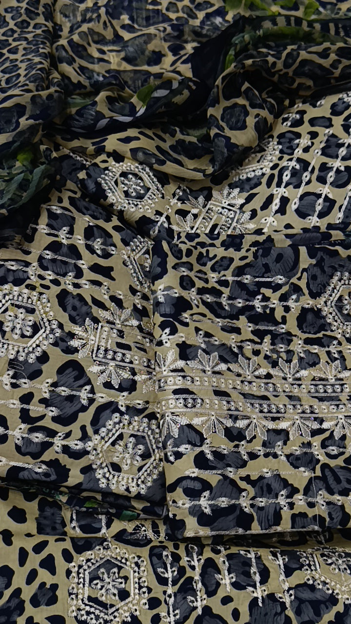 3pc cheetah COp blue lawn