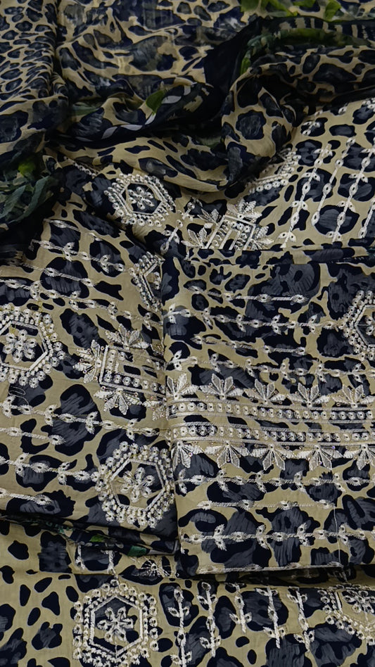 3pc cheetah COp blue lawn