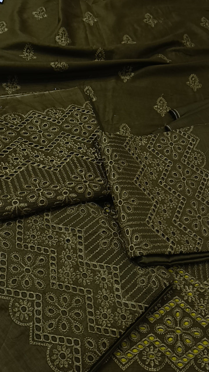 2pc flakes mehndi lawn