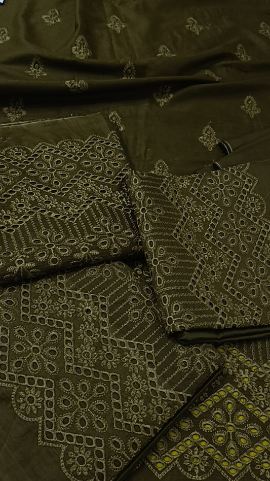 2pc flakes mehndi lawn