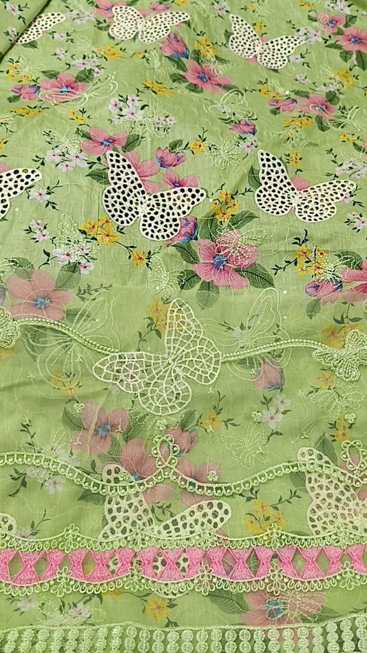 3pc pista butterfly print lawn