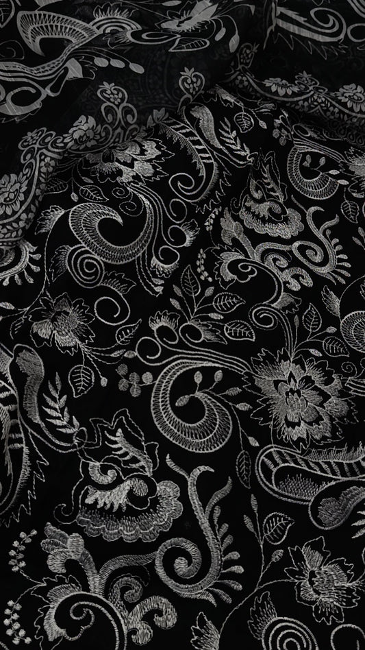 3pc moor black lawn