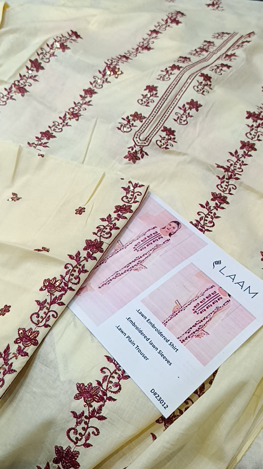 2pc laam off-white lawn