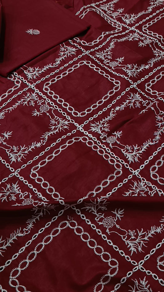 2pc maroon square lawn