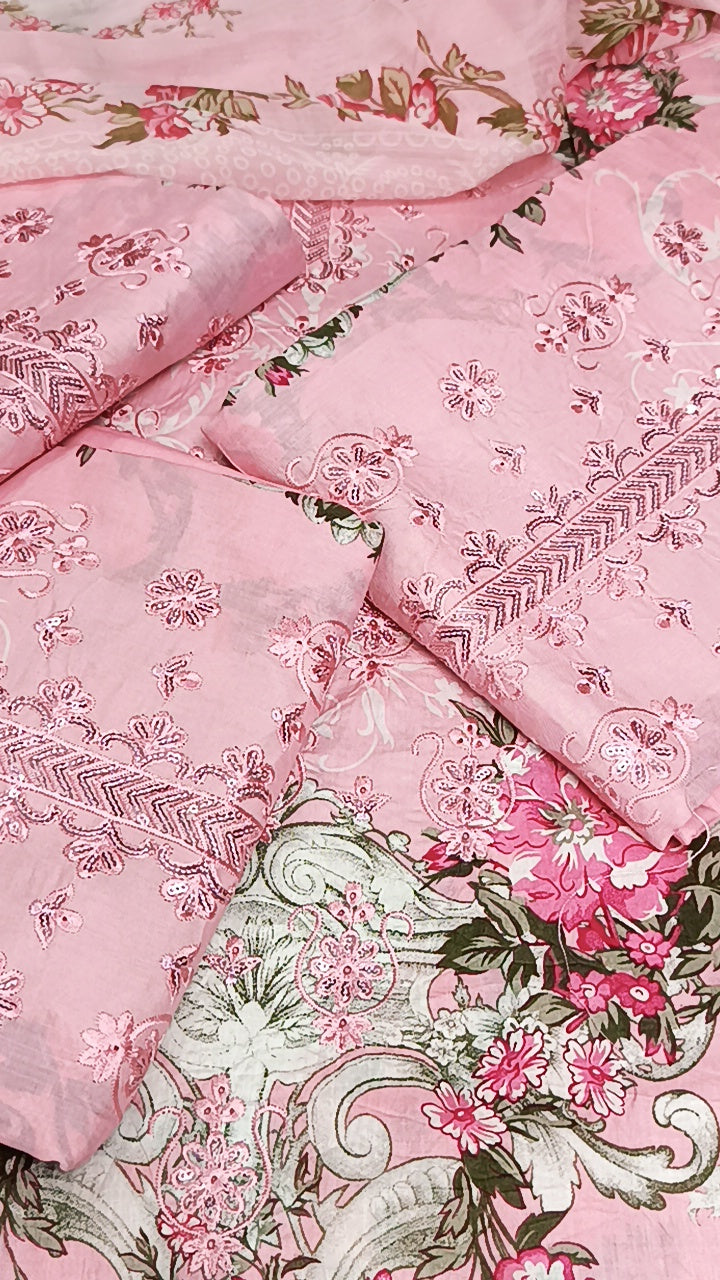 3pc pink famous COp lawn