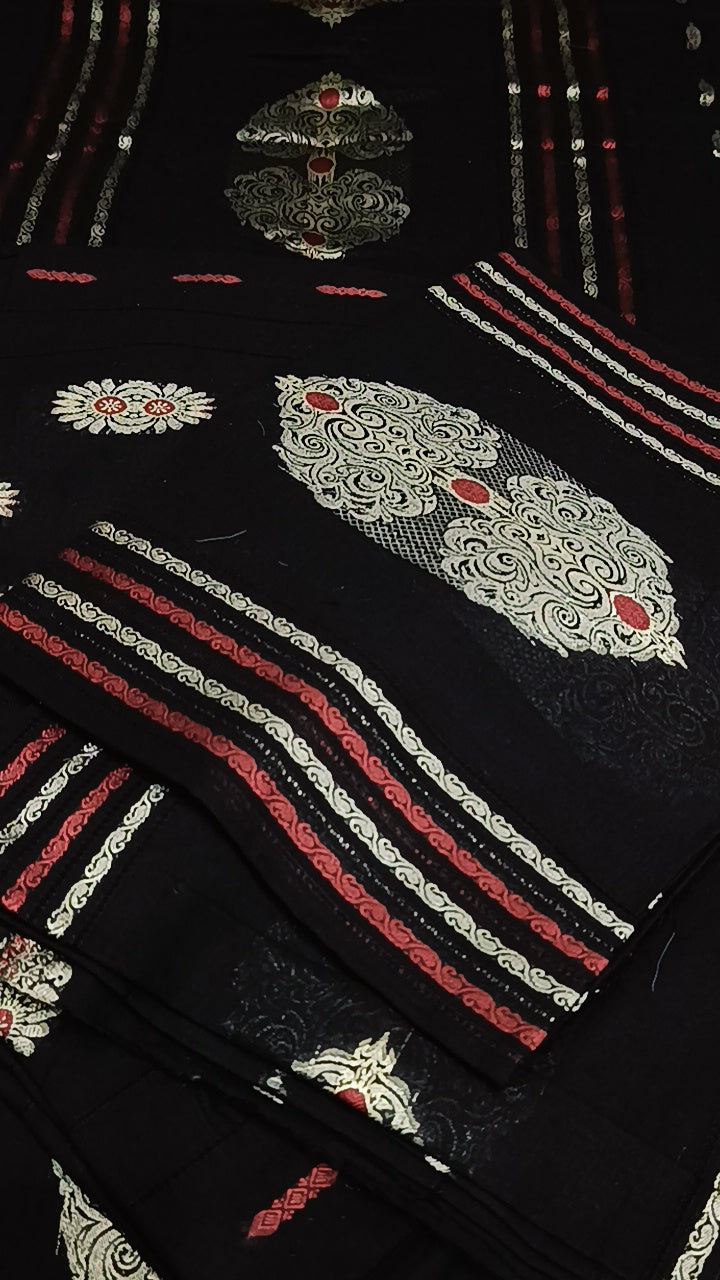 baroshia black chaddar lawm