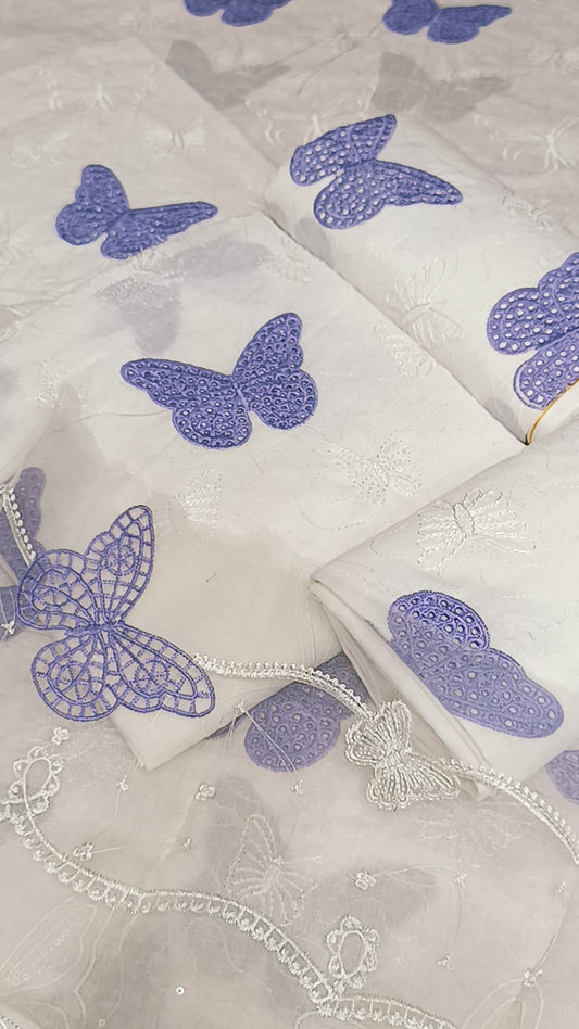 2pc white lilac titliii lawn