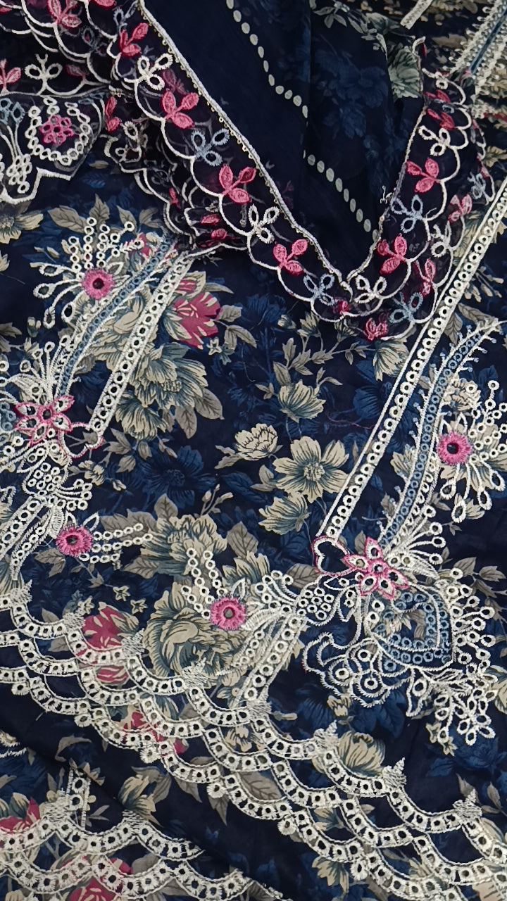 3pc baroque Fatima lawn