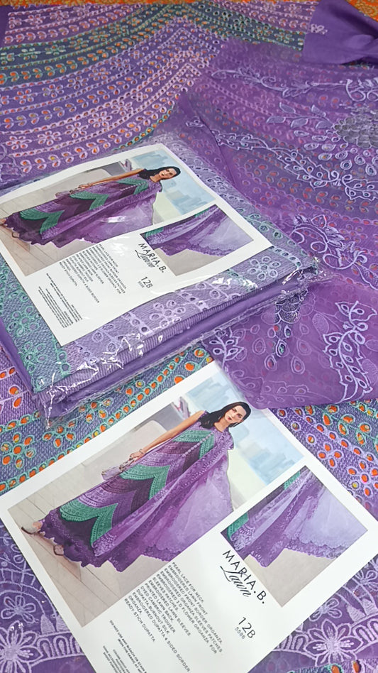 3pc triple V lilac lawn