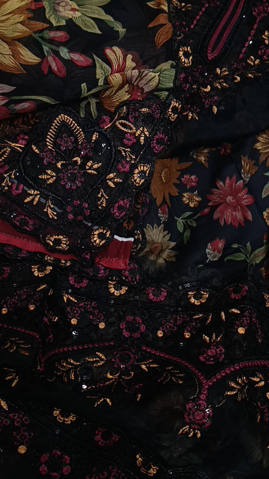 3pc chahat mohagni new lawn