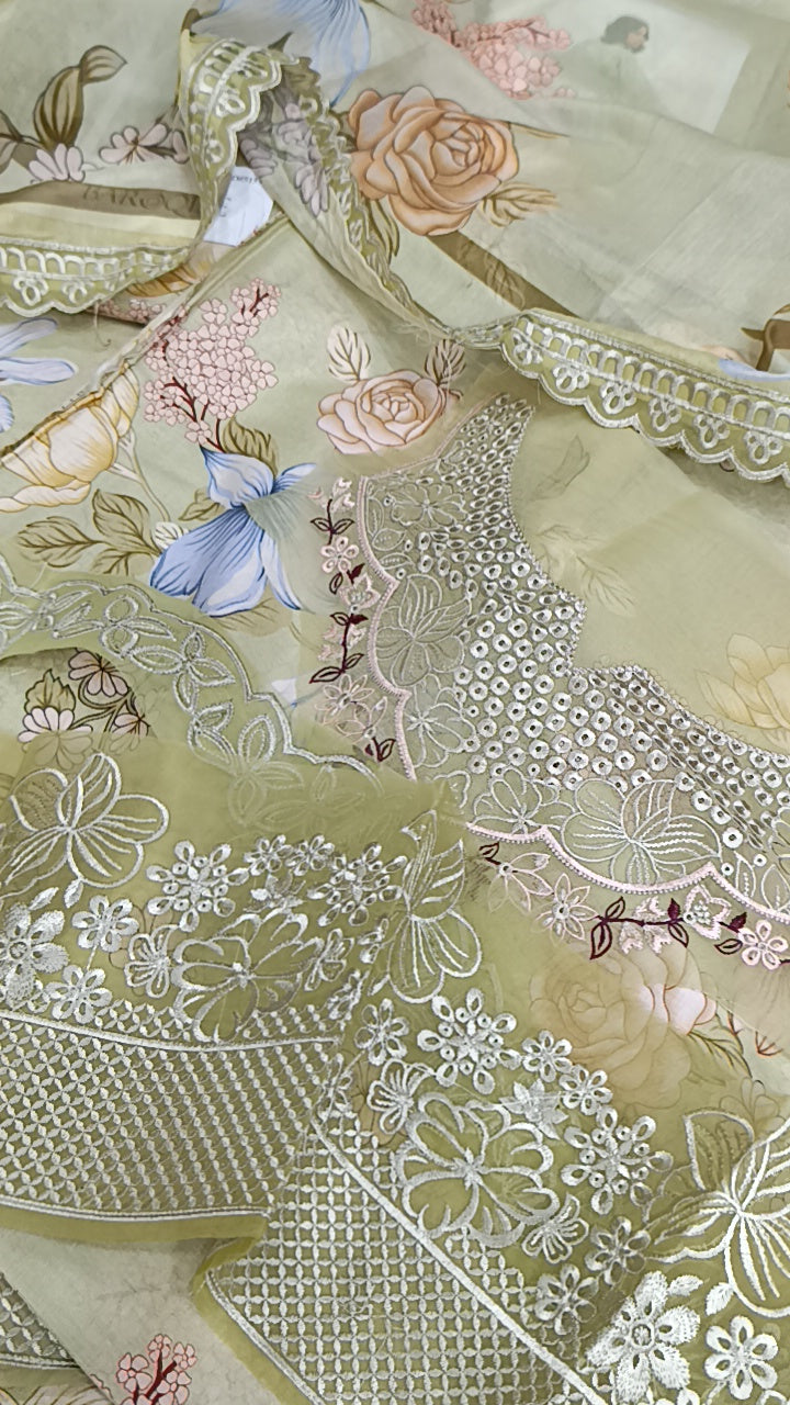 3pc baroque khakaan lawn