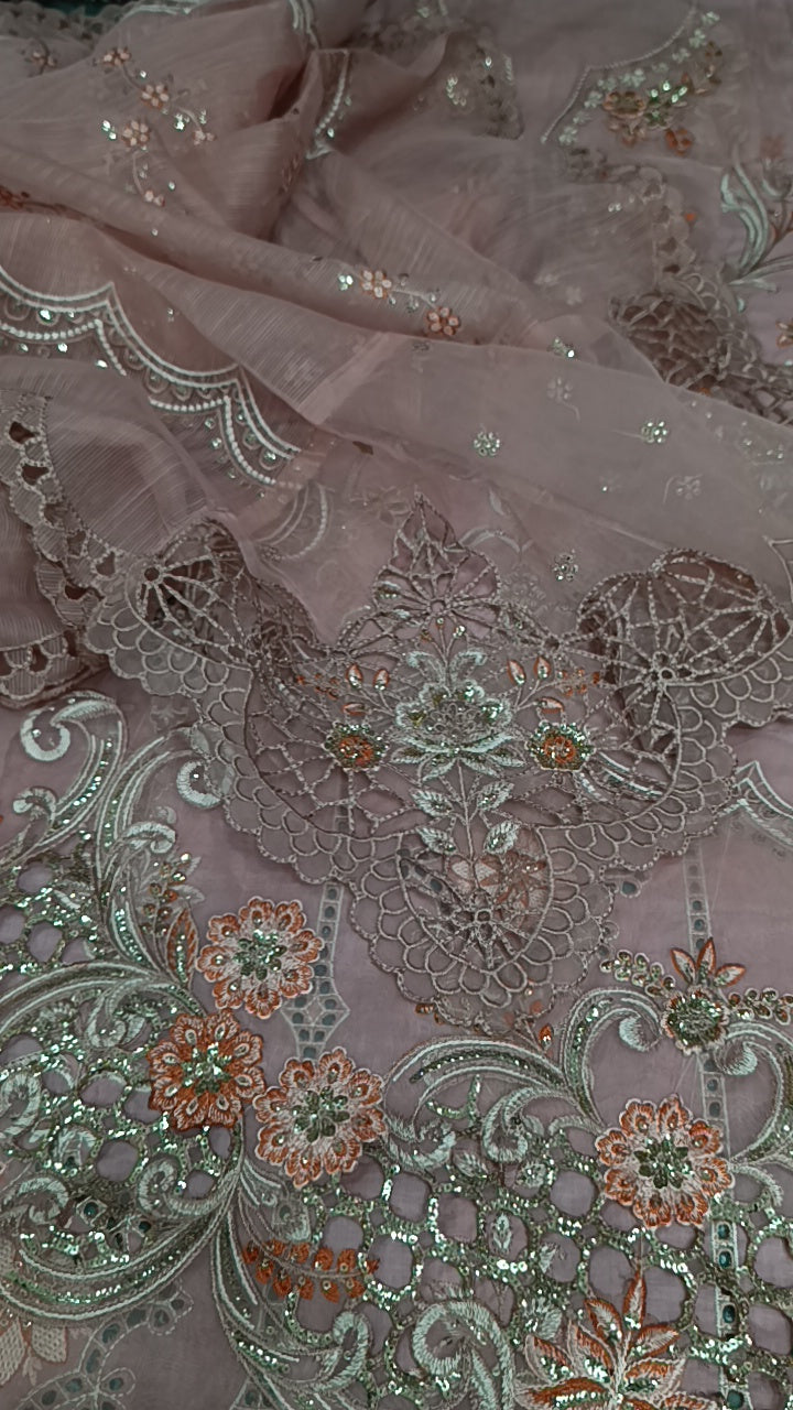 3pc Veronica tea pink lawn