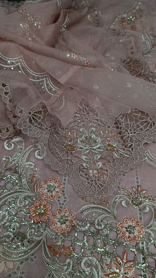 3pc Veronica tea pink lawn