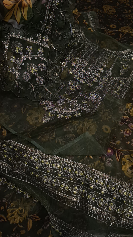 3pc mehndi mohagni lawn