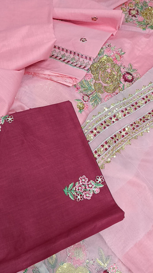 2pc Ethinc pink cotton lawn