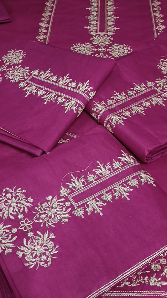 2pc frozen magenta cotton