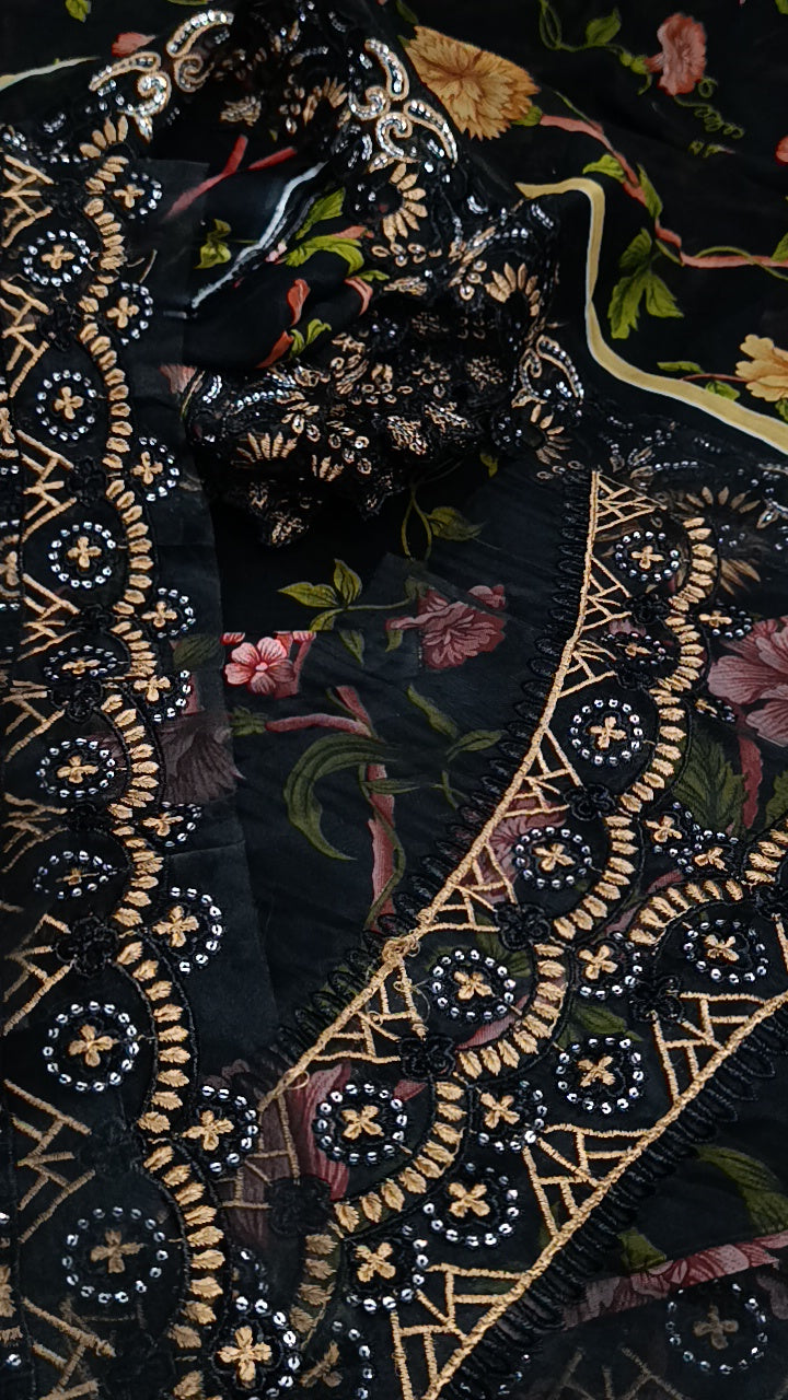 3pc black donar lawn