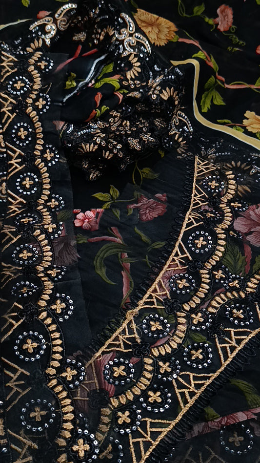 3pc black donar lawn