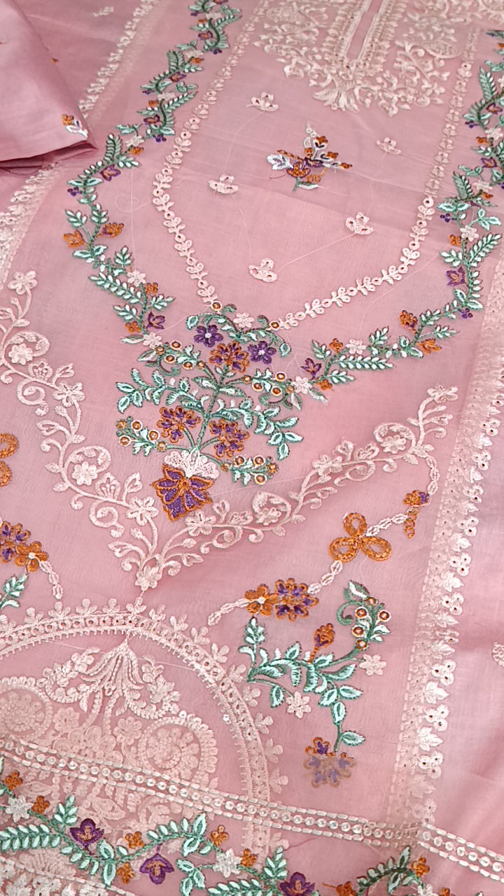 2pc fabiha peachy pink cotton