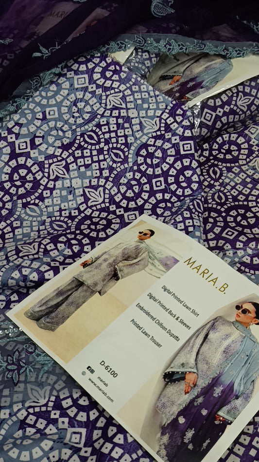 3pc double chunri lawn