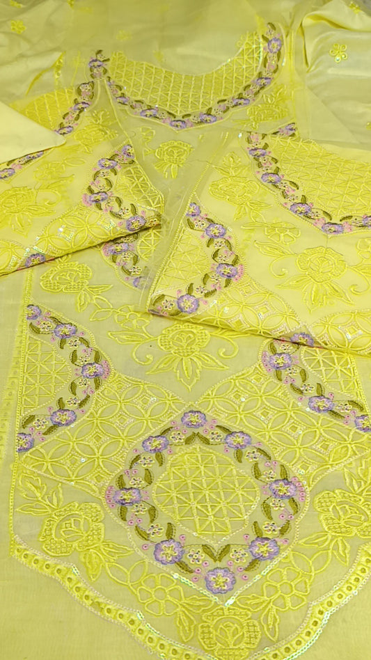 2pc Edwina yellow lawn