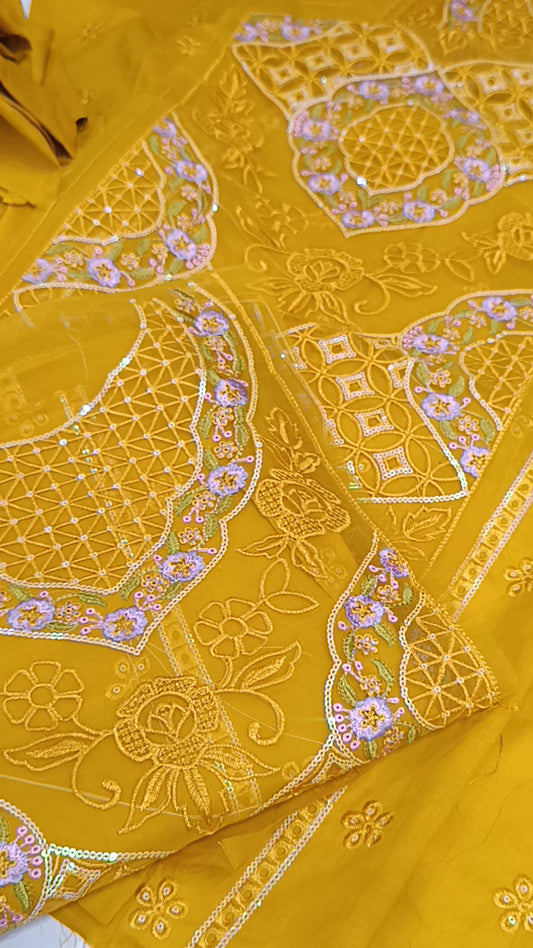 2pc Edwina mustard lawn