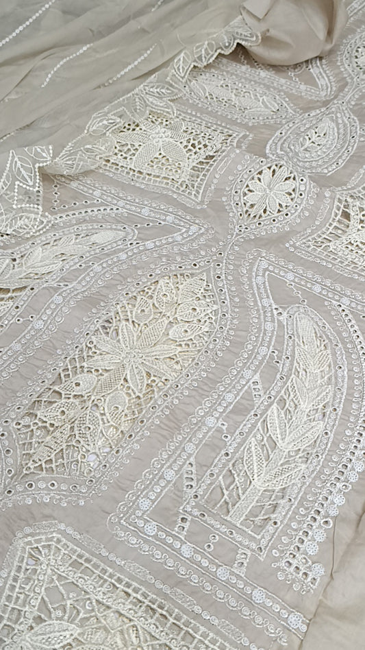 3pc Koshisha white lawn