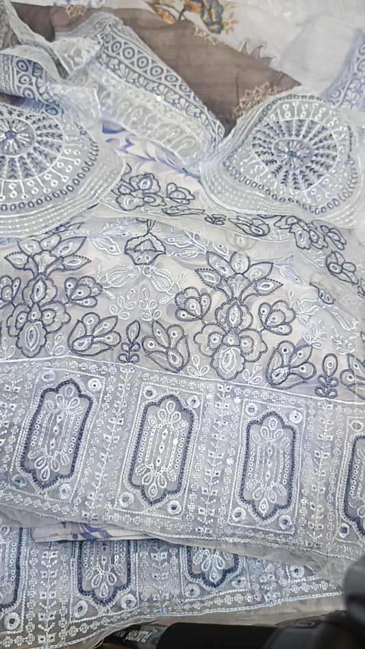 3pc Circle grey lawn