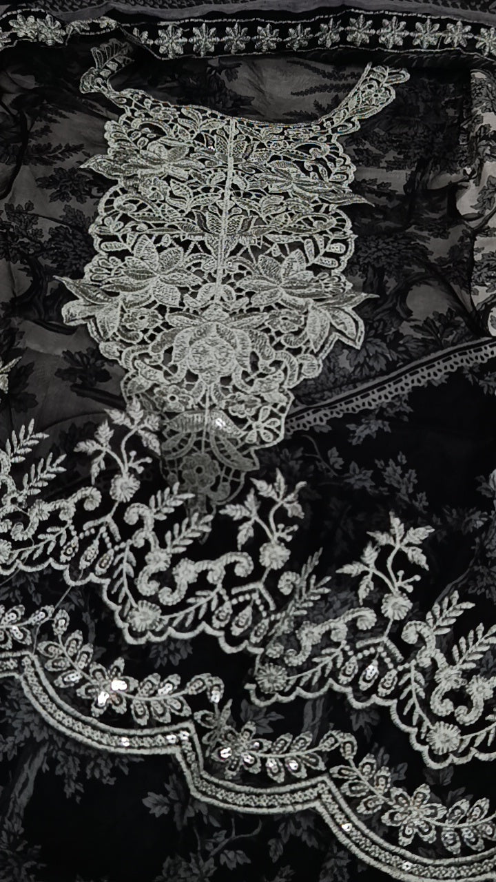 3pc MB black Sale lawn