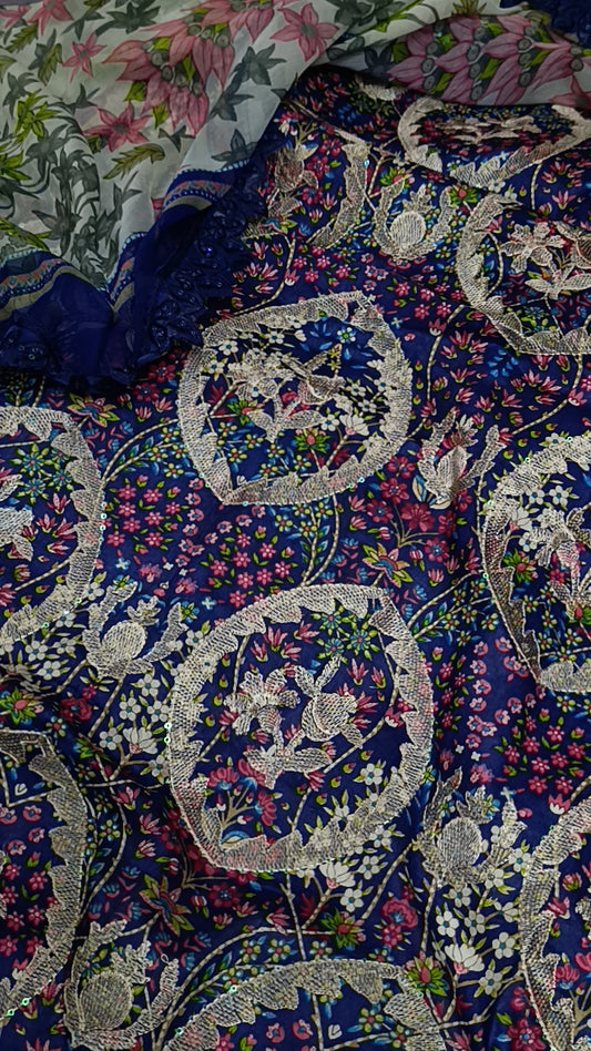 3pc rida blue lawn