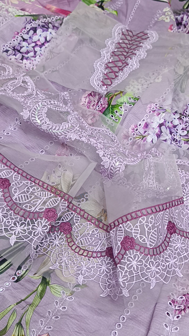3pc lilac scotch lawn