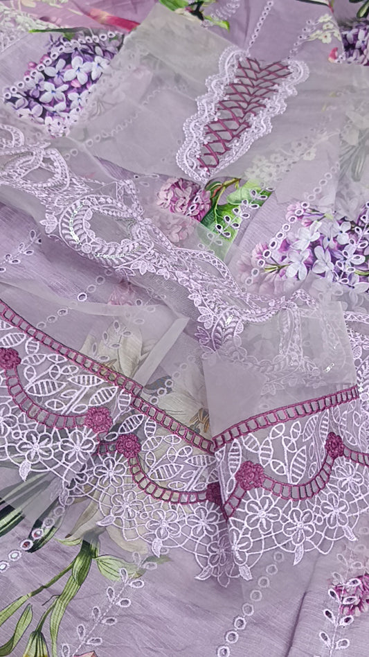 3pc lilac scotch lawn