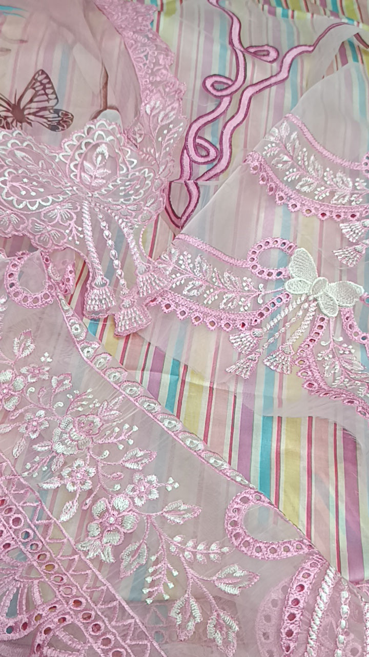 3pc candy pink lawn