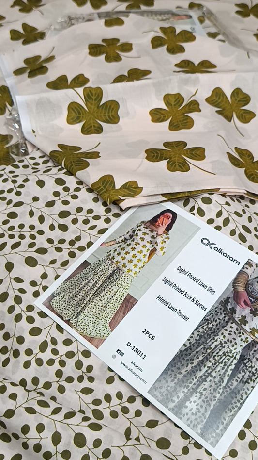 2pc sharara  lawn