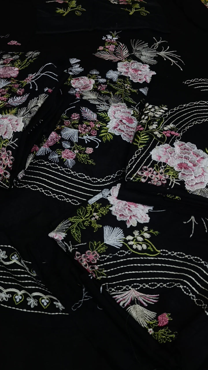2pc boutique black lawn